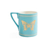Jonathan Adler Mariposa Mug with colorful butterfly design, ceramic coffee mug for stylish beverage enjoyment.