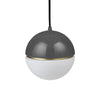 Macaroon Small Pendant Lamp 16" Dark Grey by Lucie Kaas