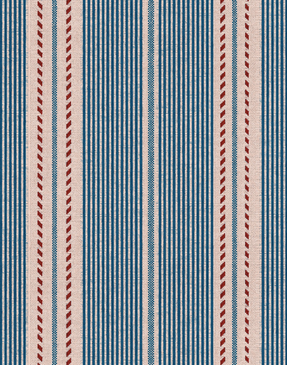 Papier peint BERBER STRIPES Blue par Mindthegap
