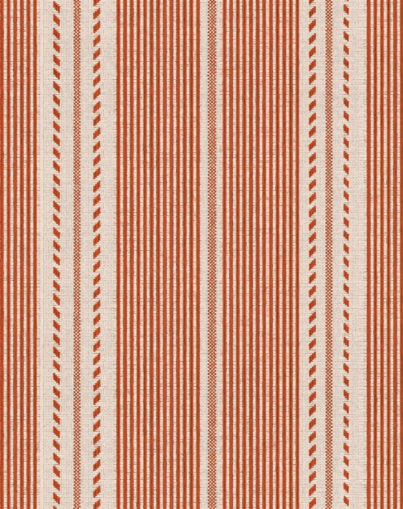 Papier peint BERBER STRIPES Rouge par Mindthegap