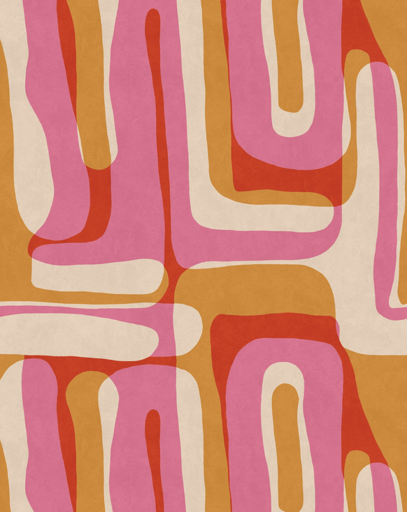 Papier peint NOSTALGIA Rosa par Mindthegap