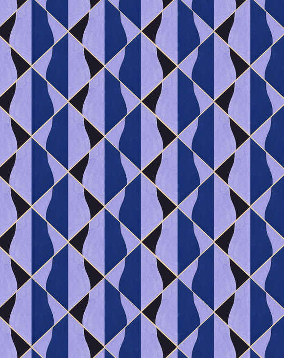 Papier peint ONDE Blu par Mindthegap