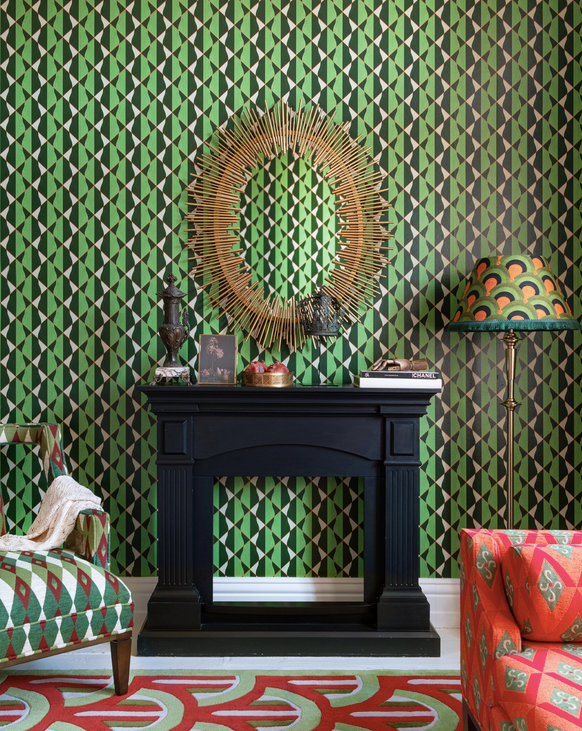 Papier peint ONDE Verde par Mindthegap