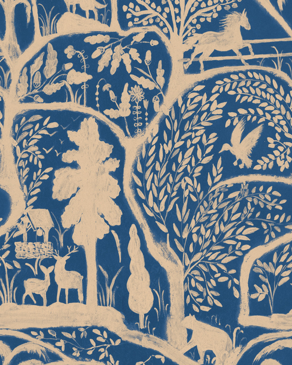 PAPIER PEINT LA FORÊT ENCHANTÉE Crépuscule par Mindthegap