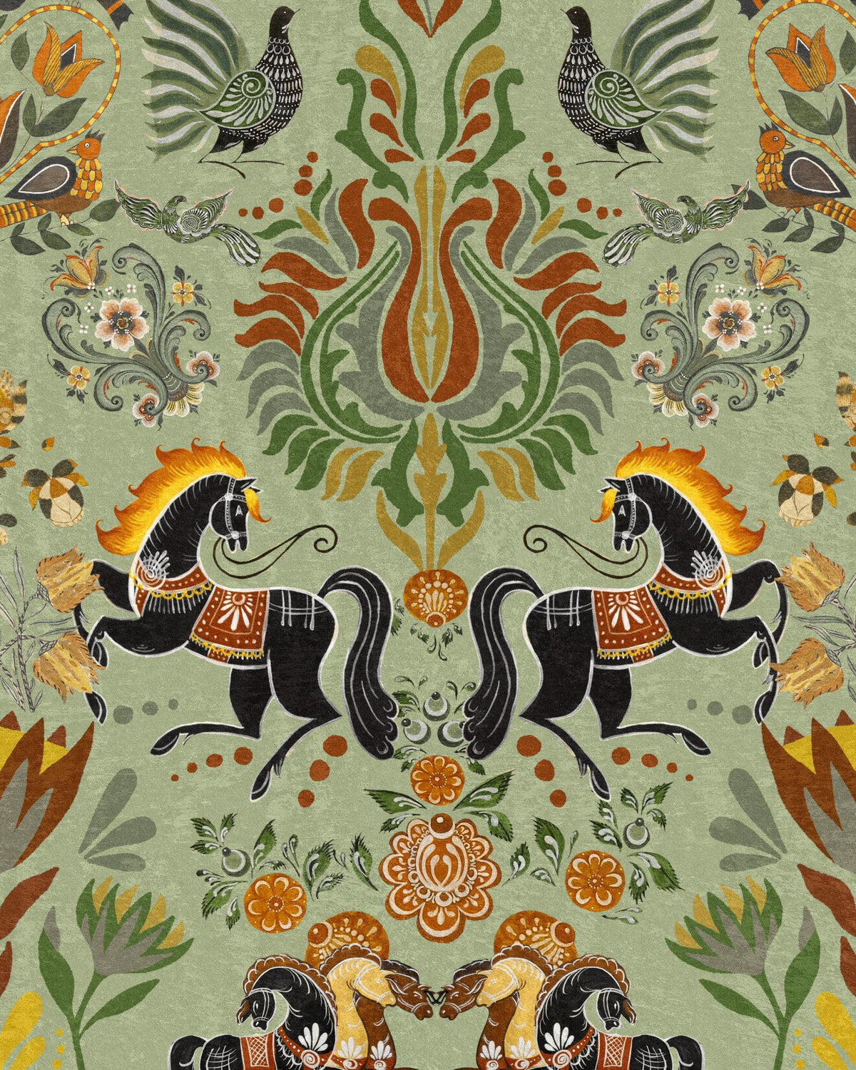 THE FOLK PARADE Wallpaper by Mindthegap