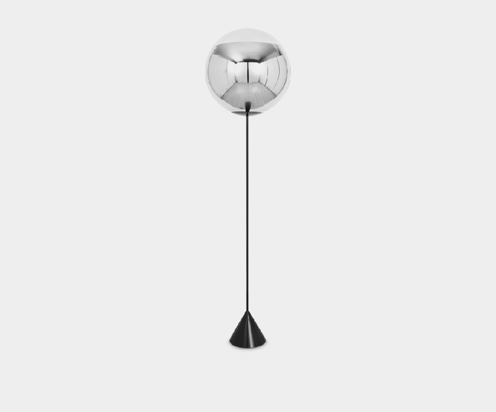 Mirror Ball Cone Slim Floor LED by Tom Dixon