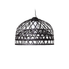 Small black Emperor suspended lighting by Moooi, modern pendant fixture with sleek design and elegant appearance.
