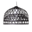 Small black Emperor suspended lighting fixture by Moooi, featuring a modern, artistic design with a sleek finish.