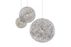 Small black Random Light II by Moooi hanging lighting fixture with a 4-meter cord and unique, artistic design.