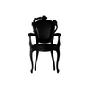 Smoke dining chair by Moooi, modern seating with a sleek, curved design and smooth upholstery in a stylish smoky gray color.