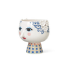 Eva Flowerpot by Bjørn Wiinblad, a decorative ceramic accessory featuring vibrant floral designs and intricate artwork.