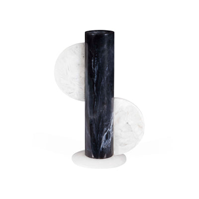 Como Cylinder Vase - Black & White by Jonathan Adler