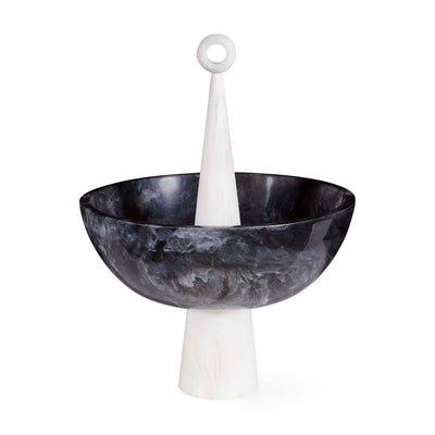 Como Finial Bowl - Black & White by Jonathan Adler