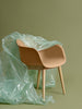 Fauteuil Fiber Base Bois – Shell par Muuto