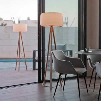 Newgarden Chloe table and floor lamp with modern design, featuring sleek black finish and elegant lighting elements.