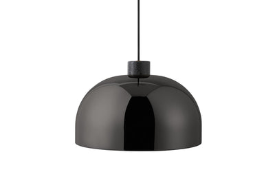 Black Grant pendant light by Normann Copenhagen, featuring a minimalist, modern design with a clear glass shade and adjustable cord.