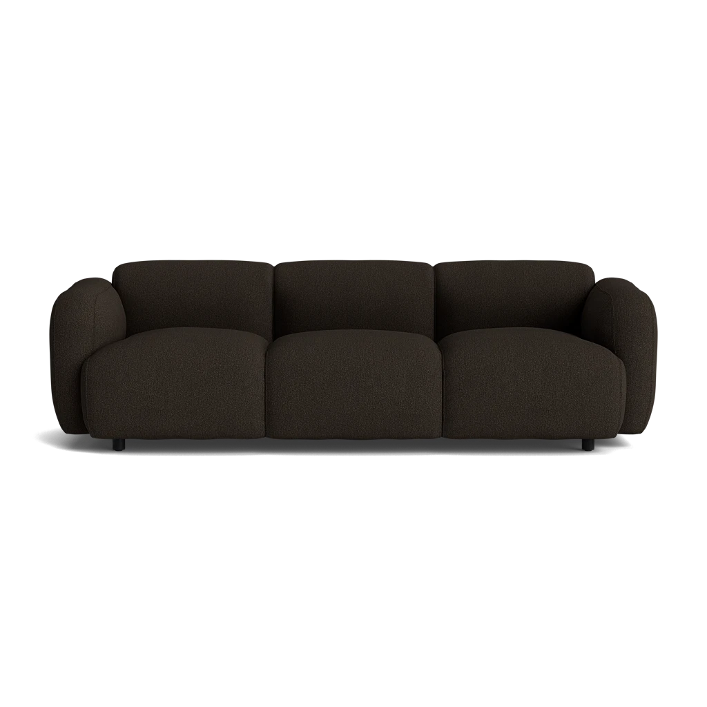 Normann Copenhagen Swell sofa and armchair seating set, modern design with plush cushions and stylish frames in a contemporary living space.