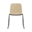 Black steel Just Chair seating by Normann Copenhagen with a sleek modern design, featuring a curved backrest and sturdy frame.