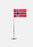 Skultuna Flagpole Classic accessory with a sleek design, featuring the Norwegian flag on a high-quality metal pole.