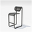 Black Bend Goods outdoor tube barstool with sleek metal frame and modern seating design for outdoor patio or bar area.