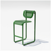 Green Outdoor Tube Barstool by Bend Goods, modern seating with tubular design, suitable for outdoor patios and bars.
