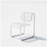 Outdoor Tube Chair by Bend Goods featuring a modern, tubular metal frame and woven seating for stylish outdoor seating.
