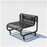 Outdoor Tube Lounge by Bend Goods, black seating with a curved tubular design, perfect for outdoor relaxation and stylish lounging.