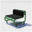 Green outdoor tube lounge by Bend Goods, modern seating with black padded cushion, ideal for outdoor relaxation.