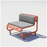 Outdoor Tube Lounge by Bend Goods, green cushioned outdoor seating with tubular metal frame, perfect for patio relaxation.