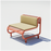 Outdoor Tube Lounge by Bend Goods, tan padded seating with a modern, tubular design, perfect for outdoor relaxation.
