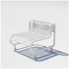 Outdoor Tube Lounge by Bend Goods, modern outdoor seating with a tubular design, ideal for stylish patio lounging.