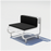 Black outdoor tube lounge seat by Bend Goods, modern seating with a sleek cylindrical design for outdoor relaxation.