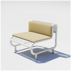Outdoor Tube Lounge by Bend Goods, a tan-colored outdoor seating tube with plush padding and modern design.