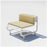 Outdoor Tube Lounge by Bend Goods, a tan-colored outdoor seating tube with plush padding and modern design.