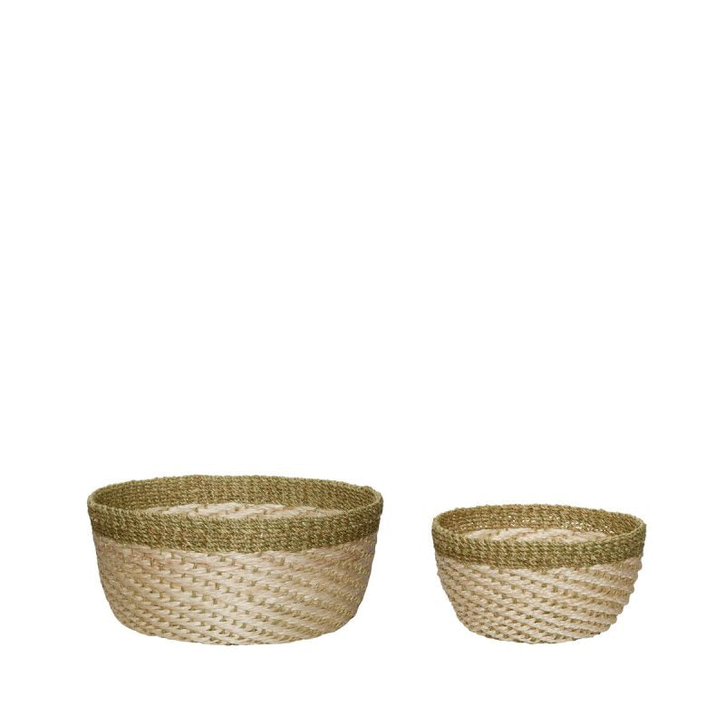 Palm Baskets (Set of 2) by Hübsch