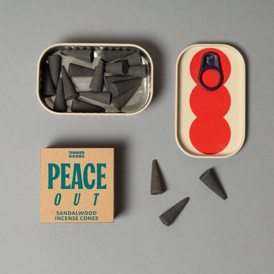Tinned Goods - Peace Out Incense Cones by Block Design