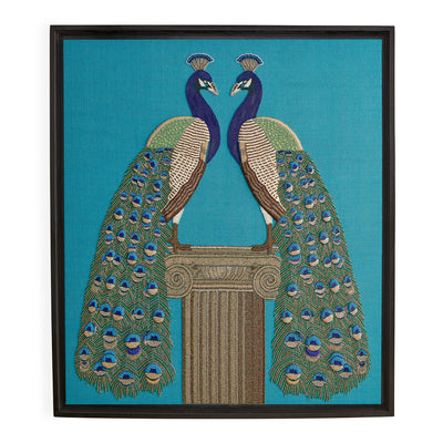 Peacock Beaded Art by Jonathan Adler