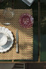 Checker placemat set of 2 in moss green by Lorena Canals, featuring a classic checked pattern
