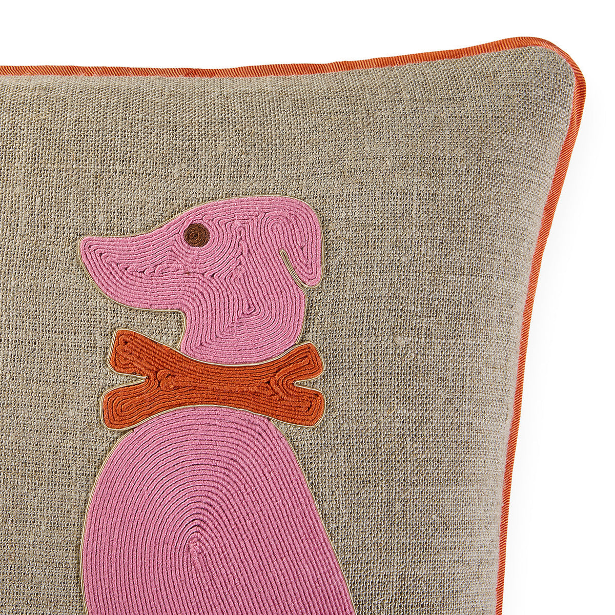 Playa Greyhounds pillow by Jonathan Adler featuring a stylish greyhound print on soft fabric, ideal as a decorative accessory.