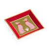 Jonathan Adler Playa Greyhounds square tray, stylish accessories with a greyhound pattern, perfect for decorative or functional use.