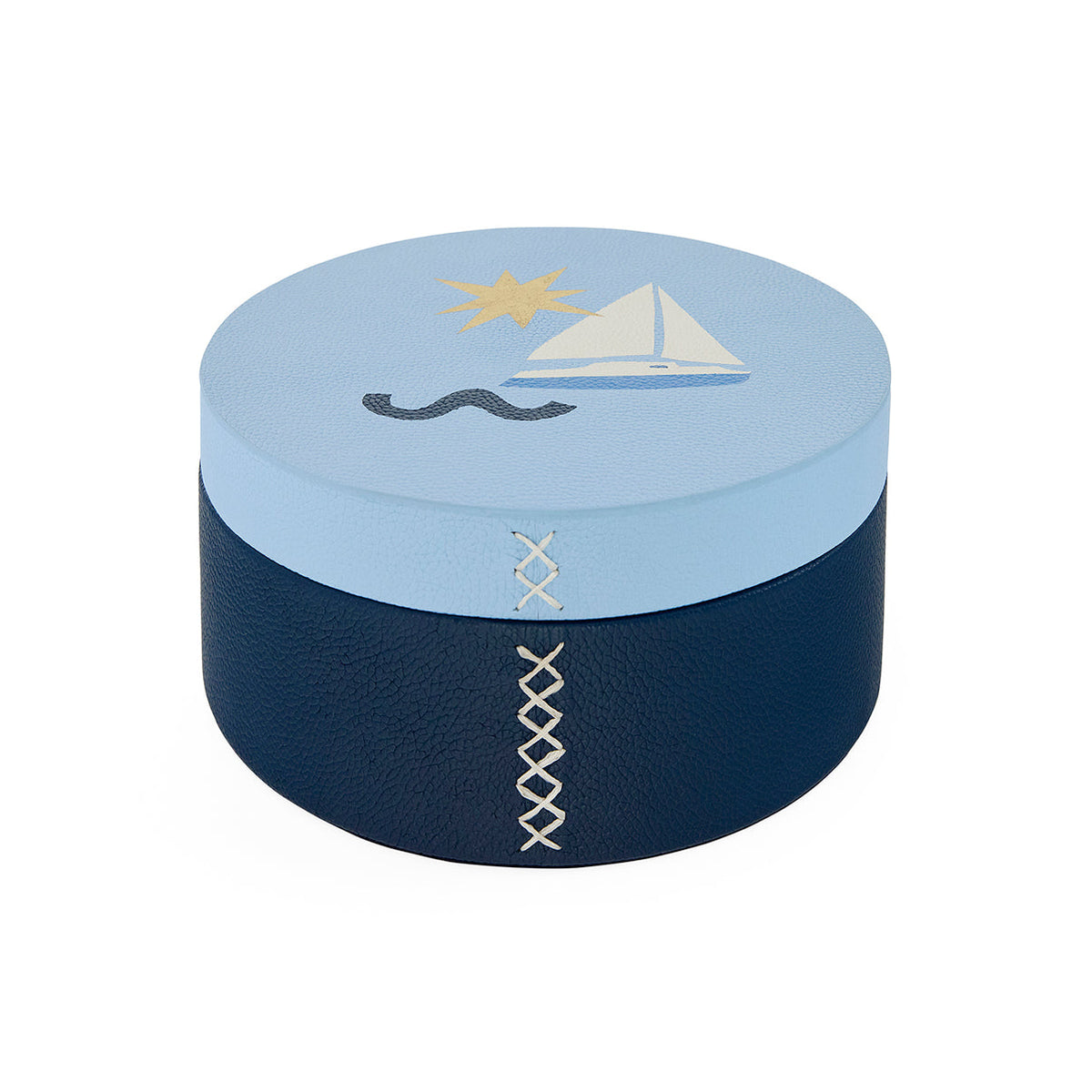 Playa Leather Large Stacking Box by Jonathan Adler