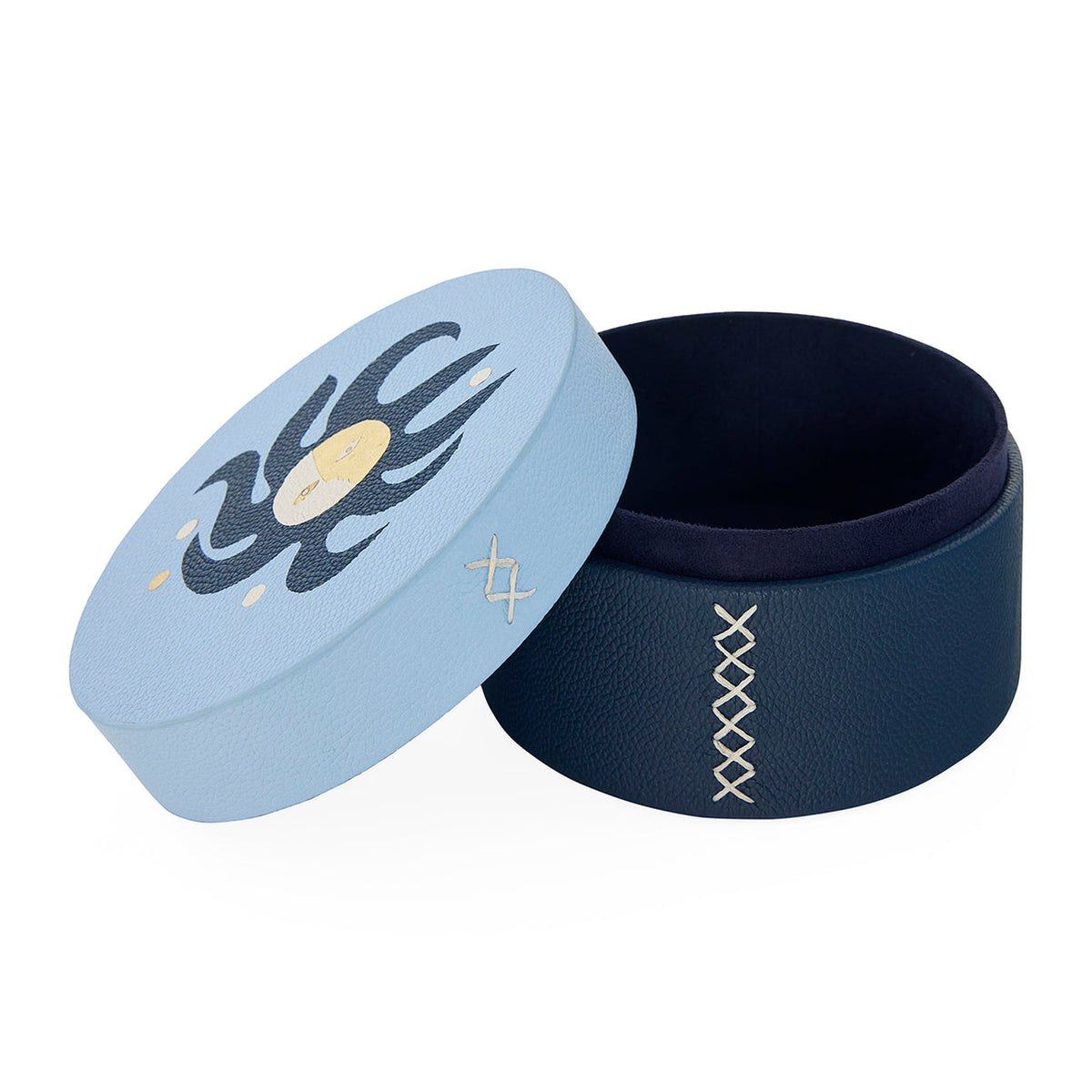 Playa Leather Medium Stacking Box by Jonathan Adler