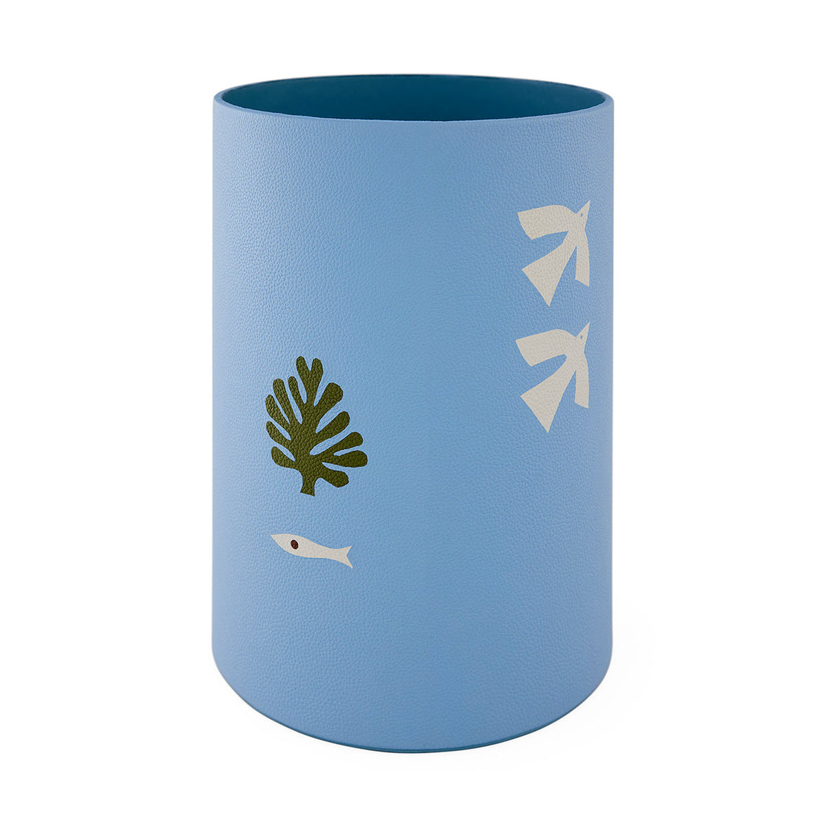 Playa Leather Waste Basket by Jonathan Adler