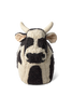 Kids' Lola the Cow pouf by Lorena Canals featuring a soft, plush cow design perfect for children's room decor.