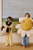 Kids' Lola the Cow Pouf by Lorena Canals, soft fabric children's footstool with cow design and adorable features.