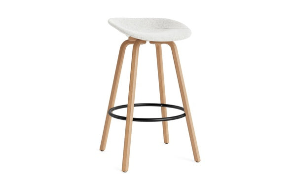 Mat Barstool 75 Full Upholstery Wood by Normann Copenhagen