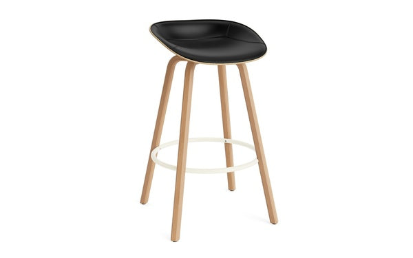 Mat Barstool 75 Front Upholstery Wood by Normann Copenhagen