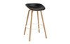 Mat Barstool 75 Front Upholstery Wood by Normann Copenhagen