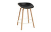 Mat Barstool 65 Front Upholstery Wood by Normann Copenhagen
