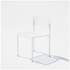 White Rachel Chair by Bend Goods, modern seating with a sleek, minimalist design and curved metal frame.